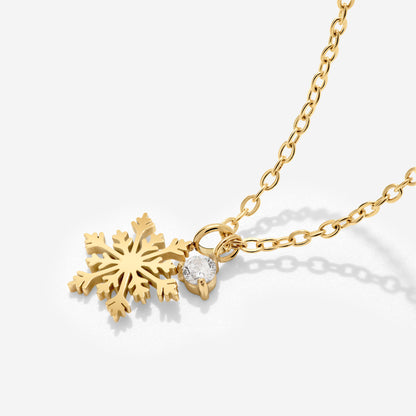 FREE Sparkling Snowflake Necklace Gold