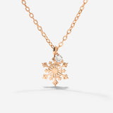 Sparkling Snowflake Necklace Roségold