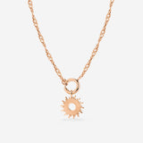 Sun Ray Singapore Chain Necklace Set Roségold