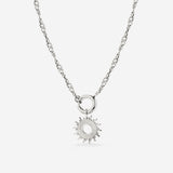 Sun Ray Singapore Chain Necklace Set Silber