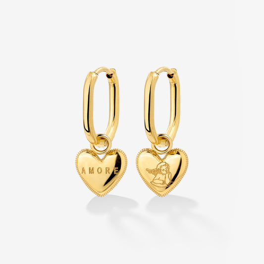 Amore Mio Oval Hoop Set Baby Gold