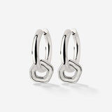 Chunky Coastal Charm Hoop Set Medium Silber