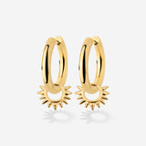 Chunky Sun Lover Hoop Set Medium Gold