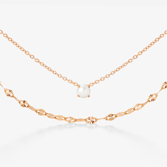 Delicate Pearl Bundle Roségold