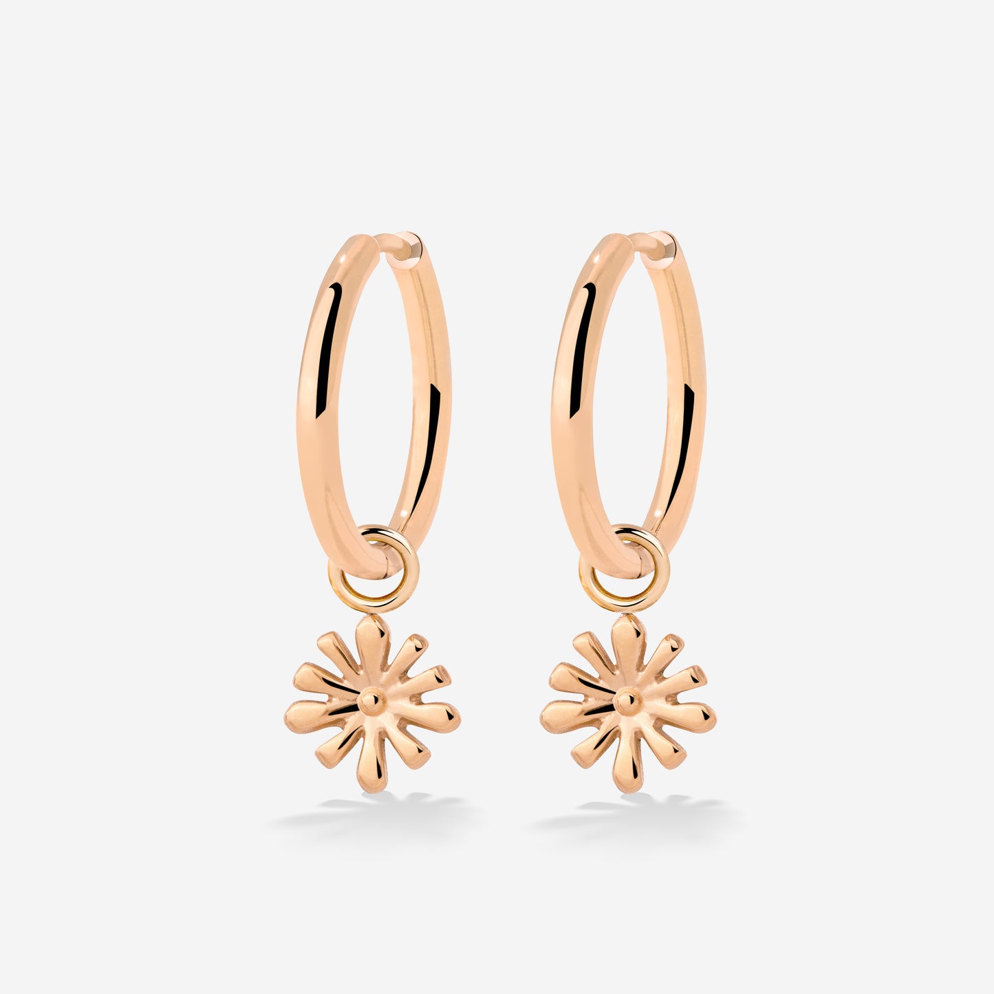 Flowery Hoop Set Medium Roségold