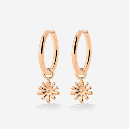 Flowery Hoop Set Medium Roségold