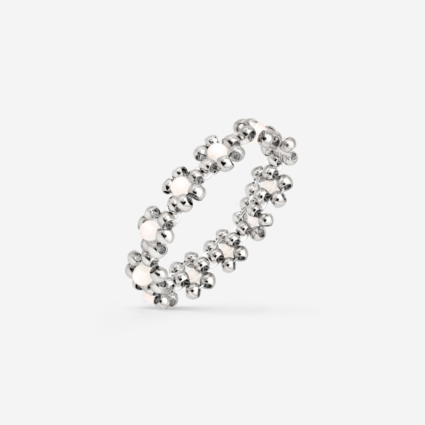 Flowery Ring Silber
