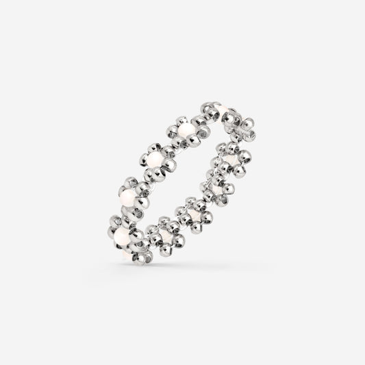 Flowery Ring Silber