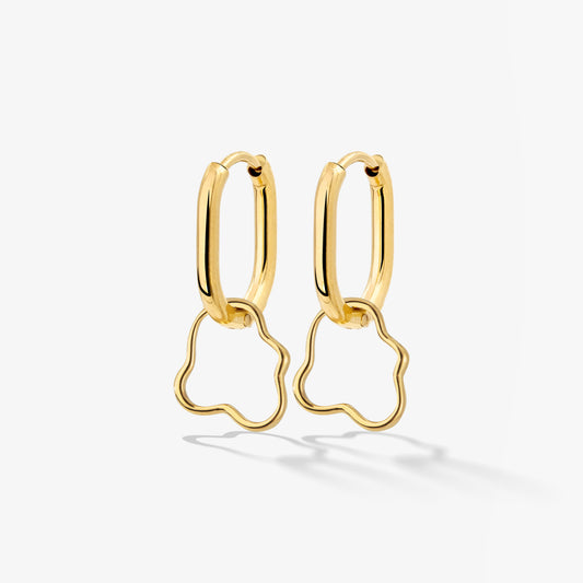 Forming Fluids Oval Hoop Set Baby Gold