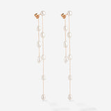 Jules Unique Pearl Fall Studs Roségold
