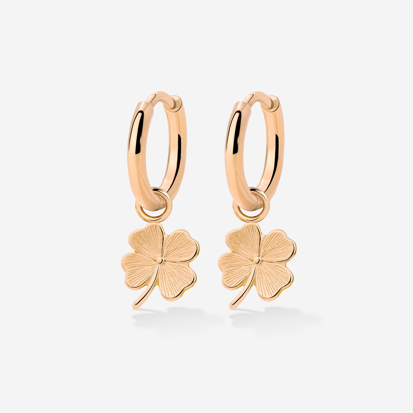 Lucky Clover Hoop Set Small Roségold