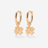 Lucky Clover Hoop Set Small Roségold