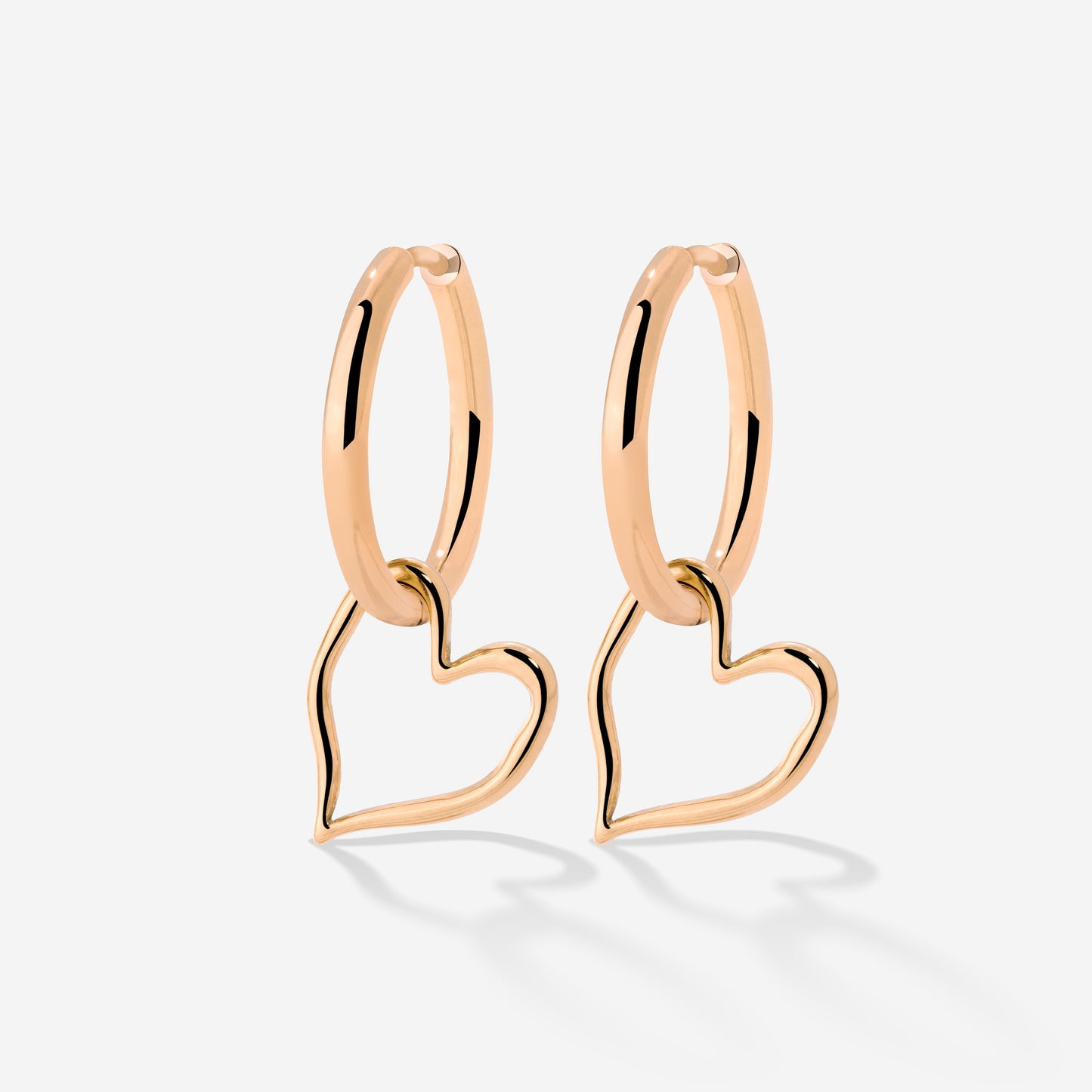 Melting Heart Hoop Set Medium Roségold