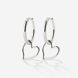 Melting Heart Hoop Set Medium Silber