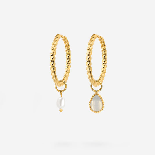 Twisted Hoop Set Medium