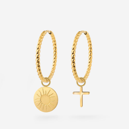 Twisted Hoop Set Large