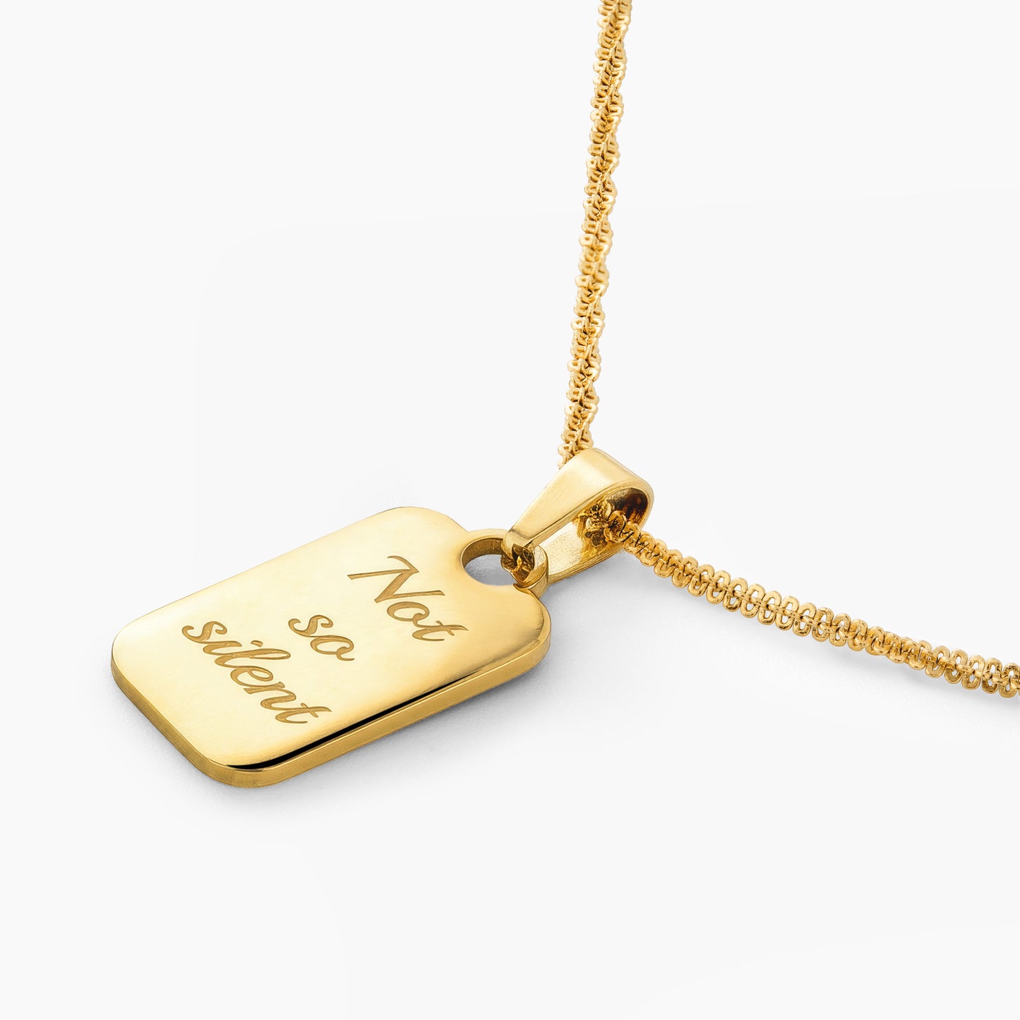Not so silent Necklace Gold