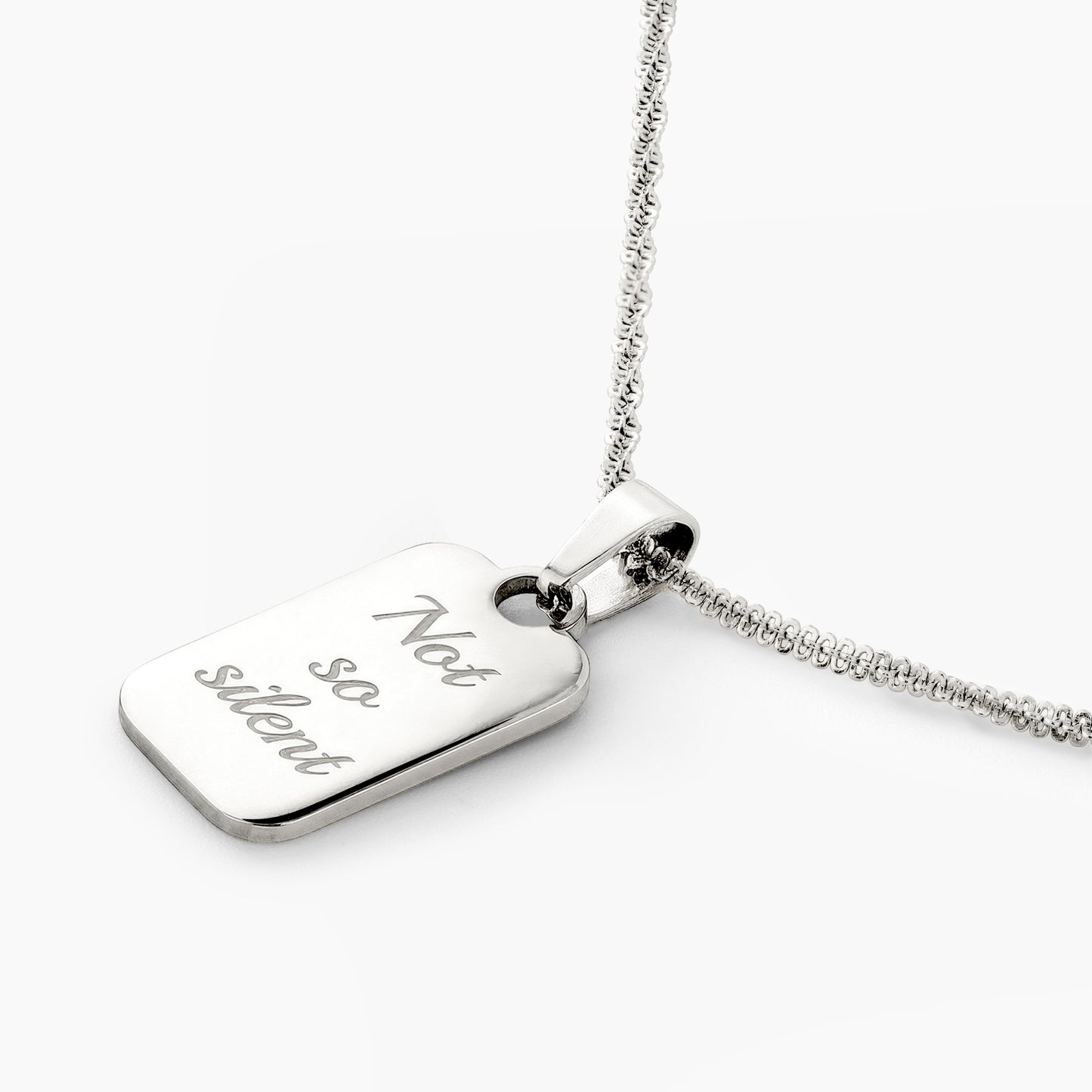 Not so silent Necklace Silber