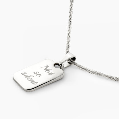 Not so silent Necklace Silber