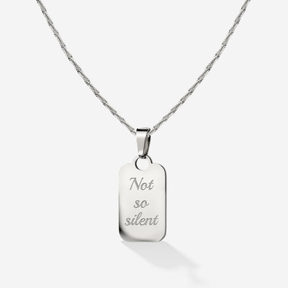 Not so silent Necklace Silber