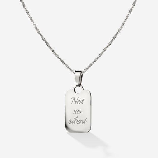 Not so silent Necklace Silber