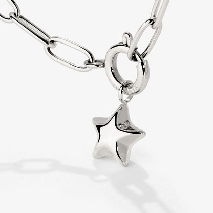 Nova Oval Links Necklace Set Silber