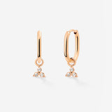 Rayos Oval Hoops Baby Roségold
