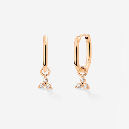 Rayos Oval Hoops Baby Roségold