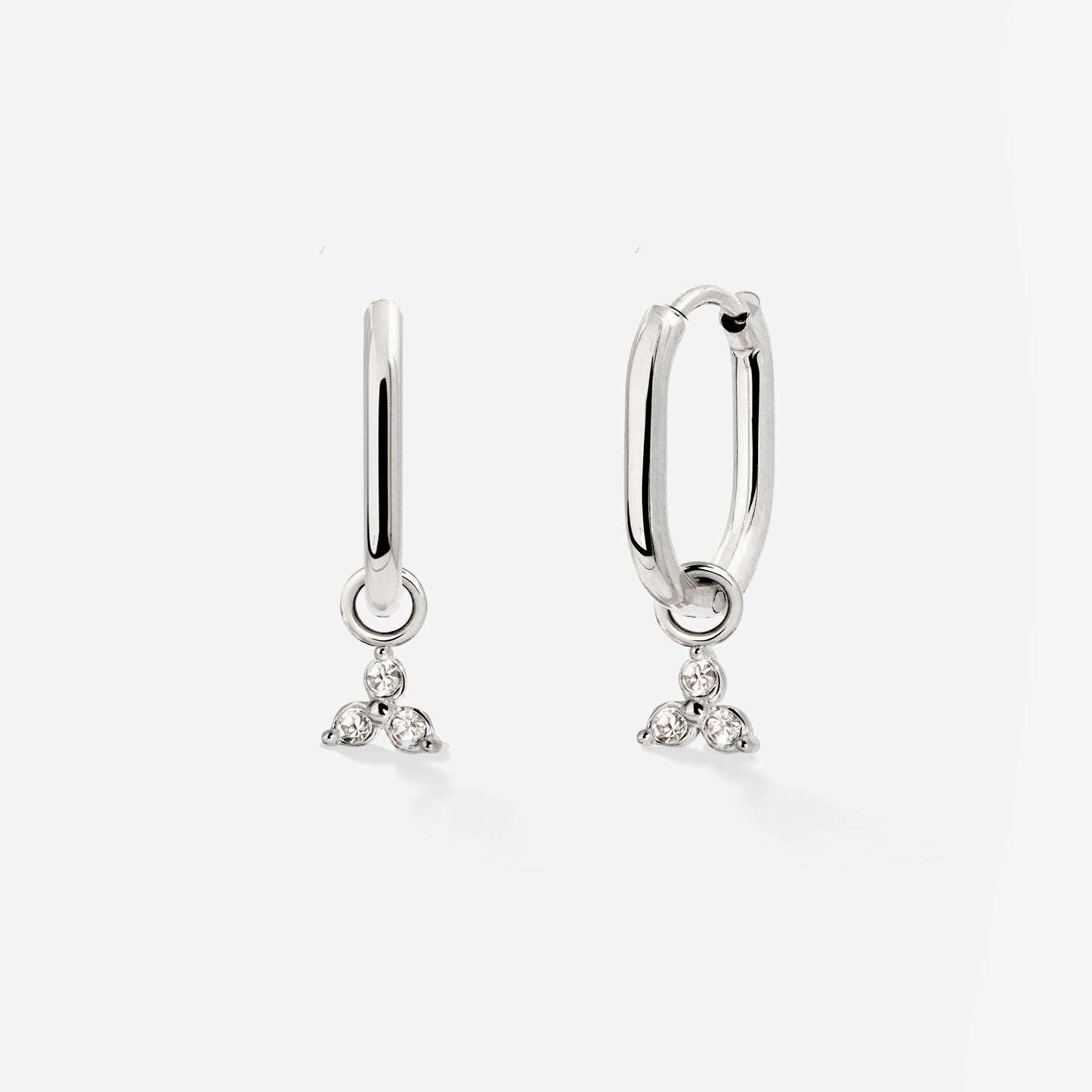 Rayos Oval Hoops Baby Silber