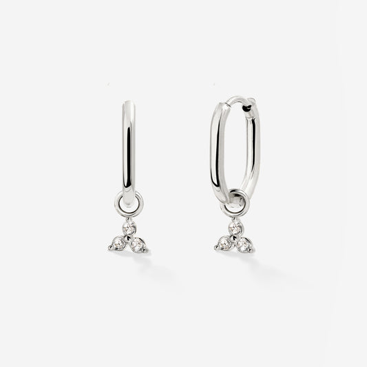 Rayos Oval Hoops Baby Silber