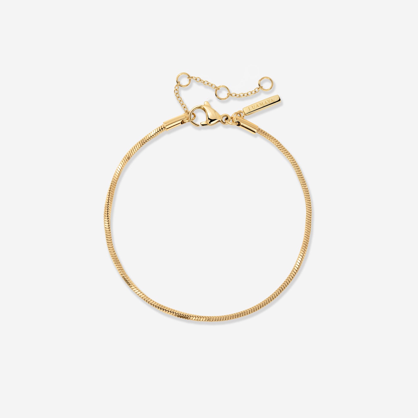 Squared Snake Chain Bracelet Gold