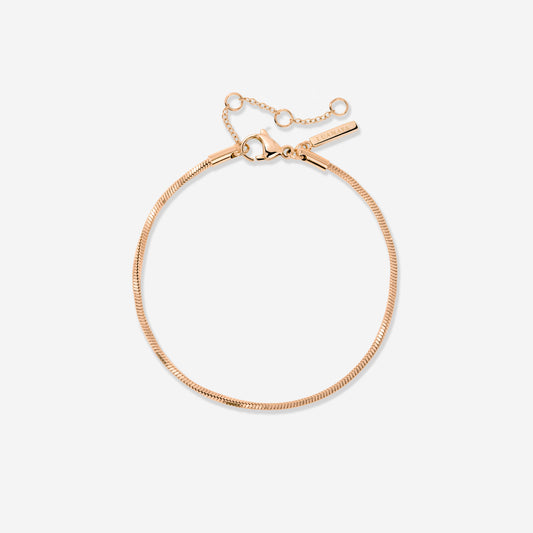 Squared Snake Chain Bracelet Roségold