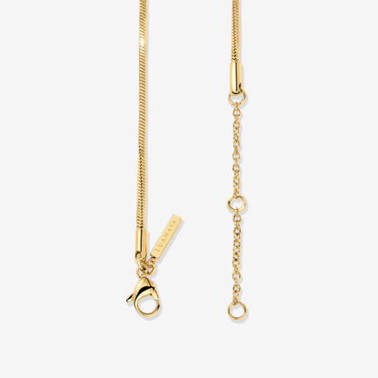 Squared Snake Chain Necklace Gold