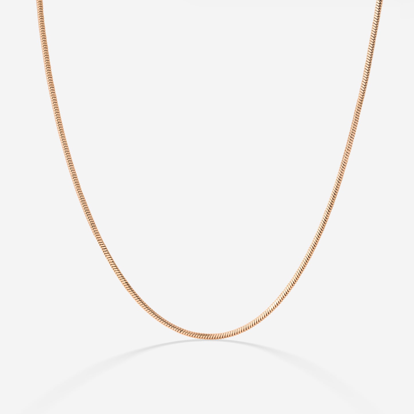 Squared Snake Chain Necklace Roségold