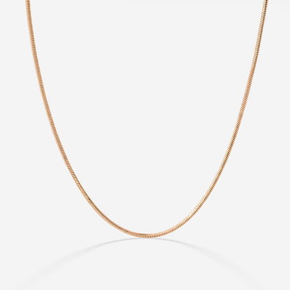 Squared Snake Chain Necklace Roségold