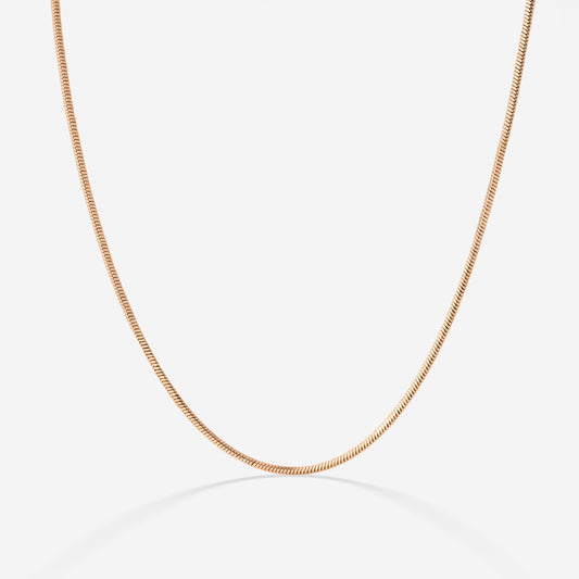 Squared Snake Chain Necklace Roségold