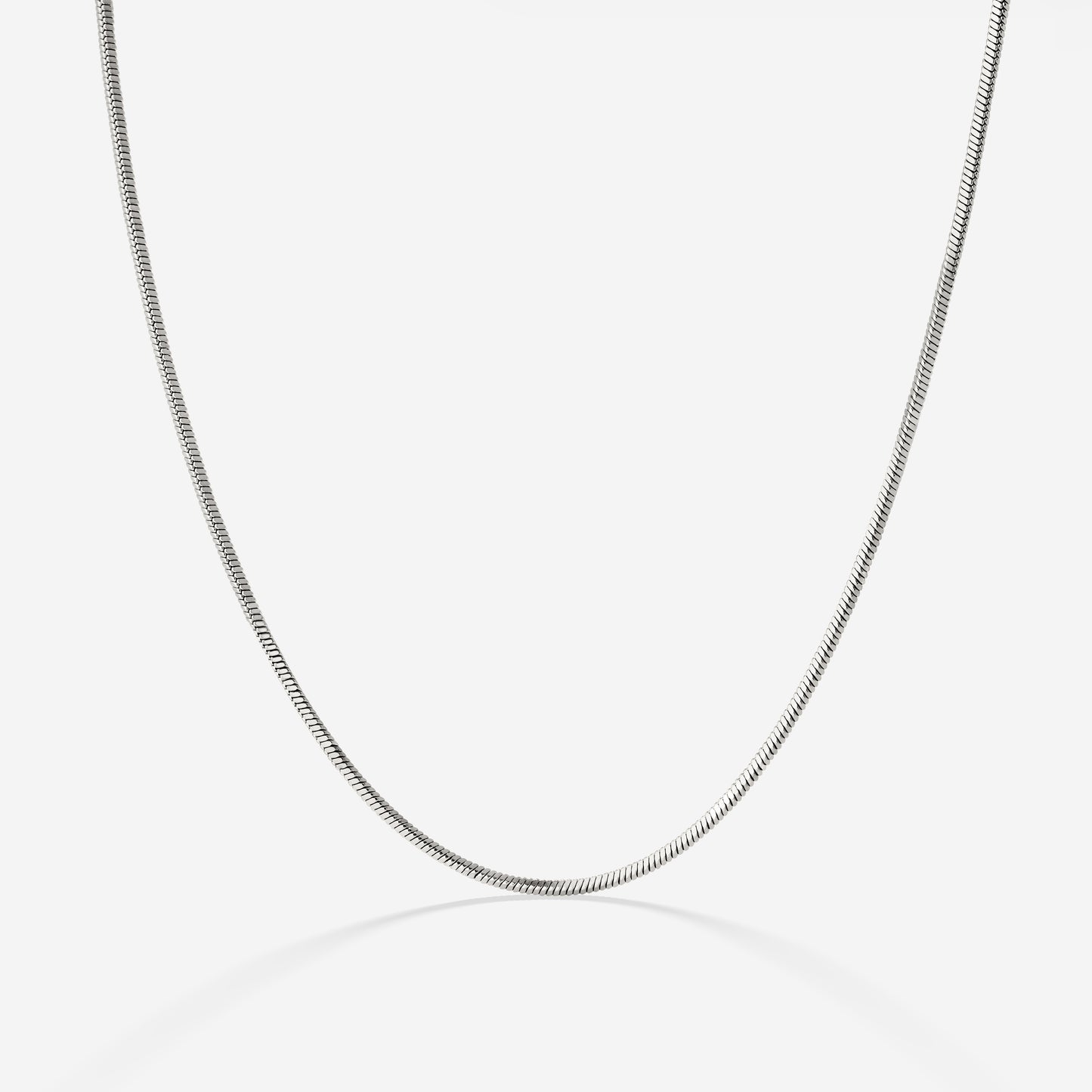 Squared Snake Chain Necklace Silber