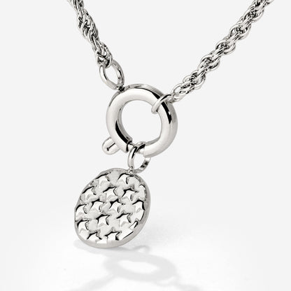 Starry Skies Rope Chain Necklace Set Silber