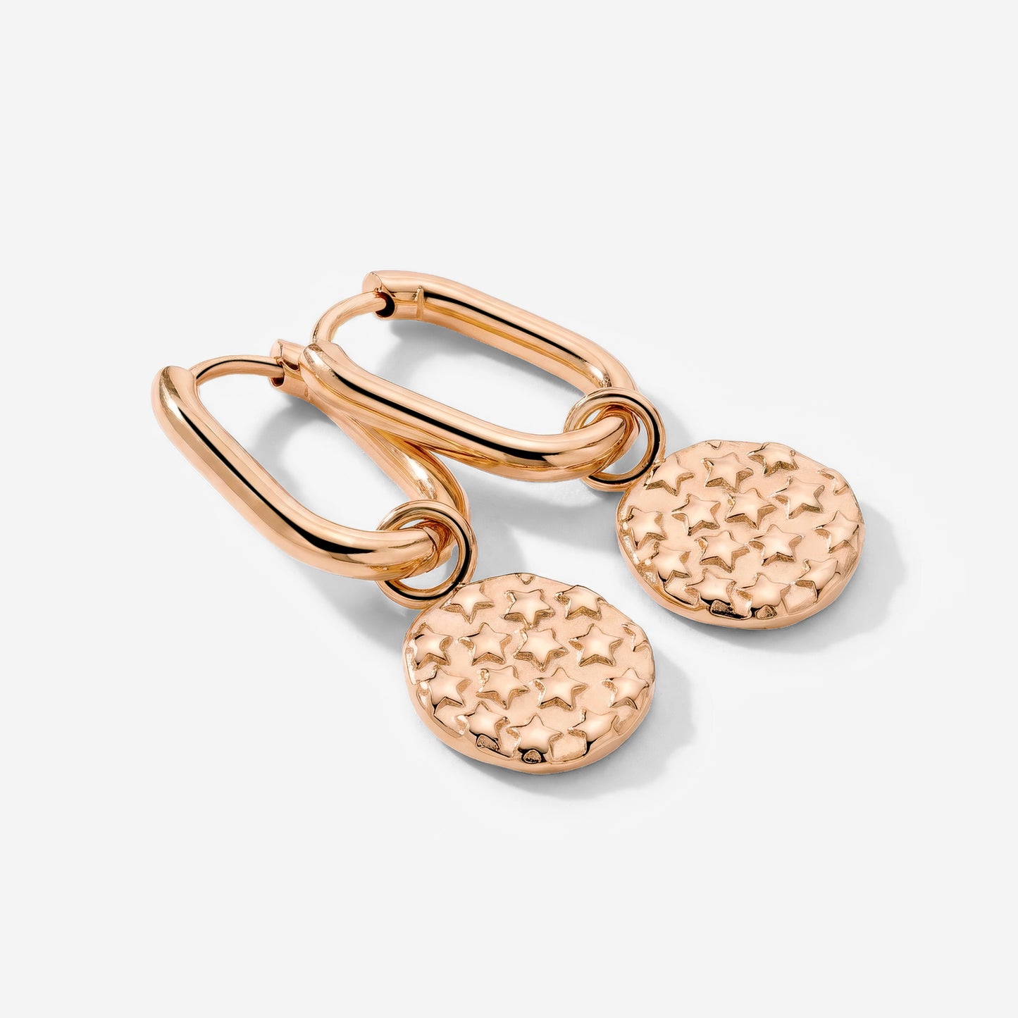 Starry Skies Oval Hoop Set Baby Roségold