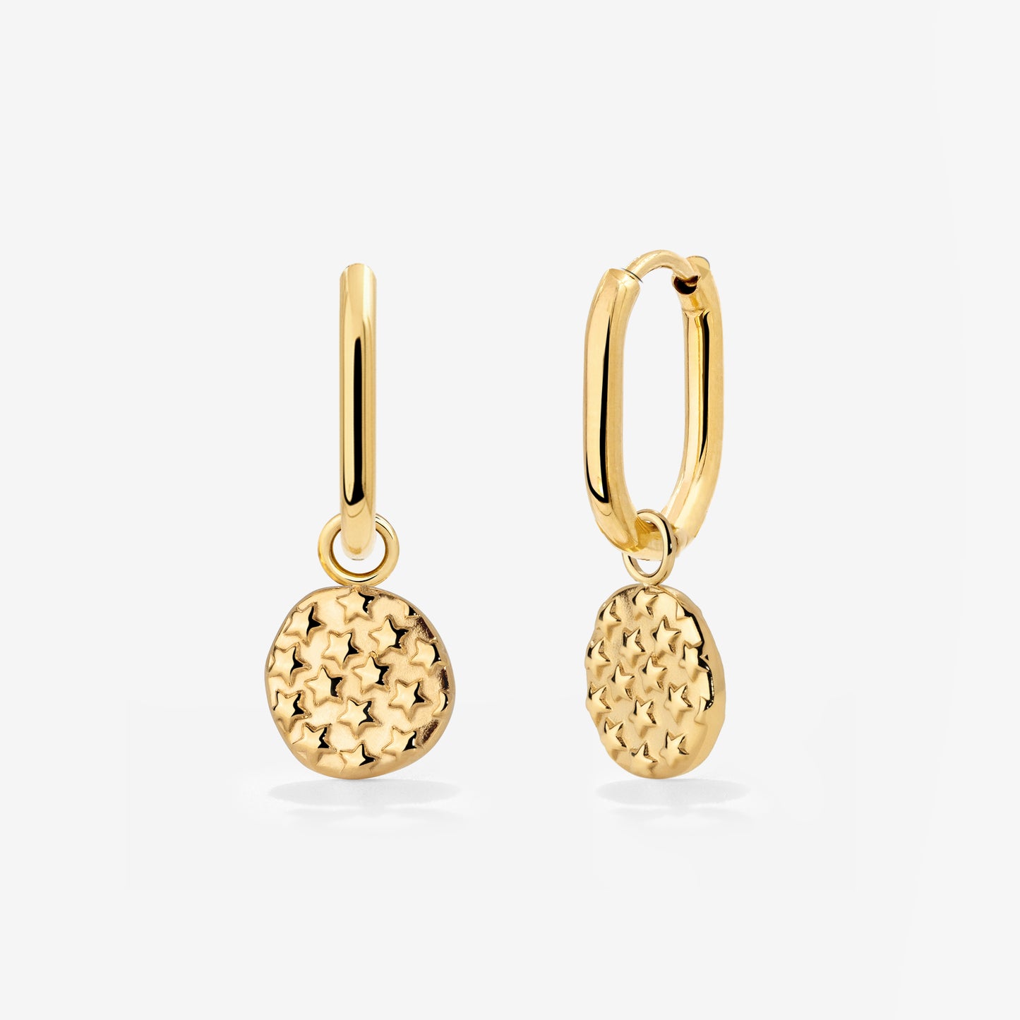 Starry Skies Oval Hoop Set Baby Gold