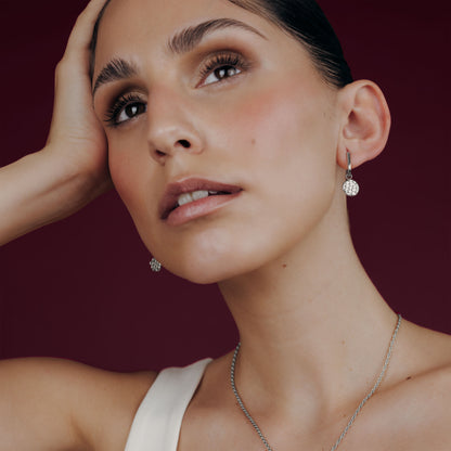 Starry Skies Oval Hoop Set Baby Silber