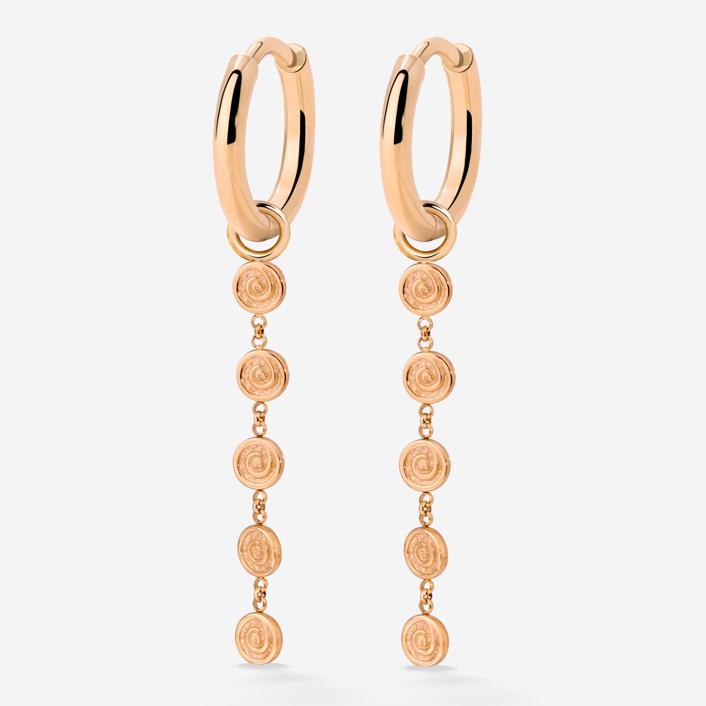 Sweet Swirl Hoop Set Small Roségold