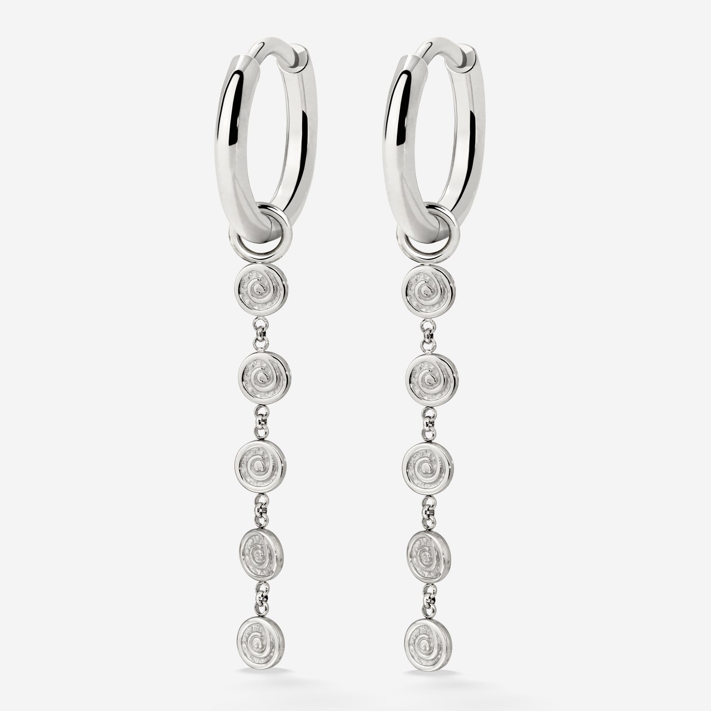 Sweet Swirl Hoop Set Small Silber