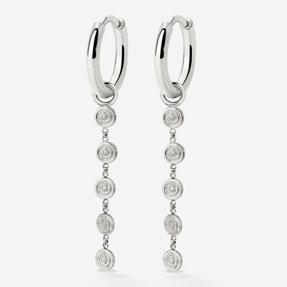 Sweet Swirl Hoop Set Small Silber