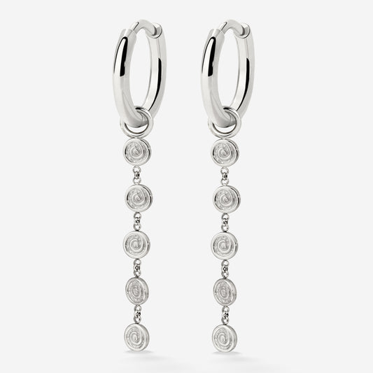 Sweet Swirl Hoop Set Small Silber