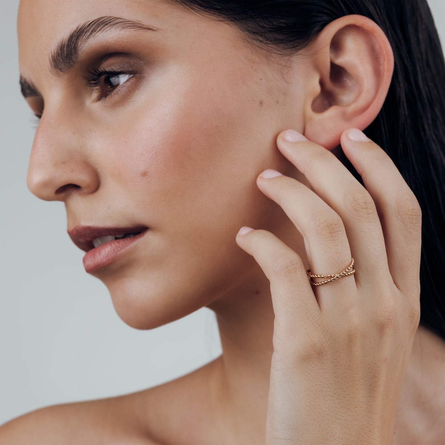 Twisted Ring Duo Roségold