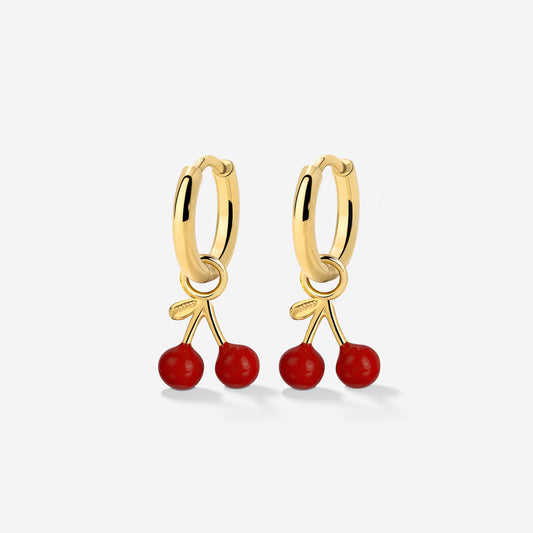 Very Cherry Hoop Set Baby Gold
