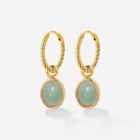 Vintage Tones Twisted Hoop Set Small Gold