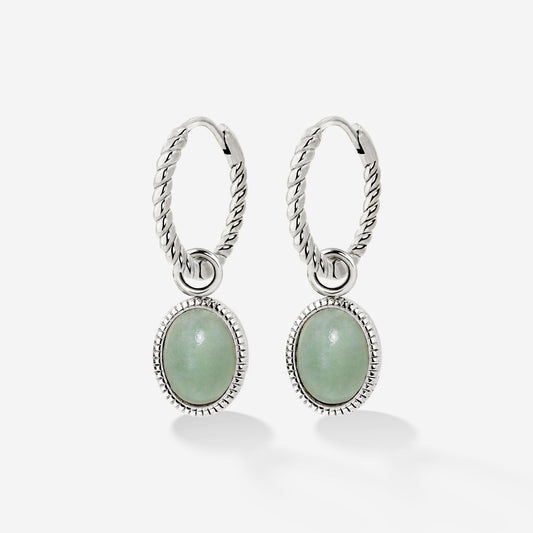 Vintage Tones Twisted Hoop Set Small Silber