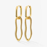 Blending Shapes Oval Hoop Set Baby Gold